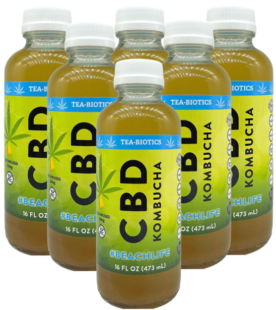 CBD Beach Life Kombucha TEABIOTICS KOMBUCHA